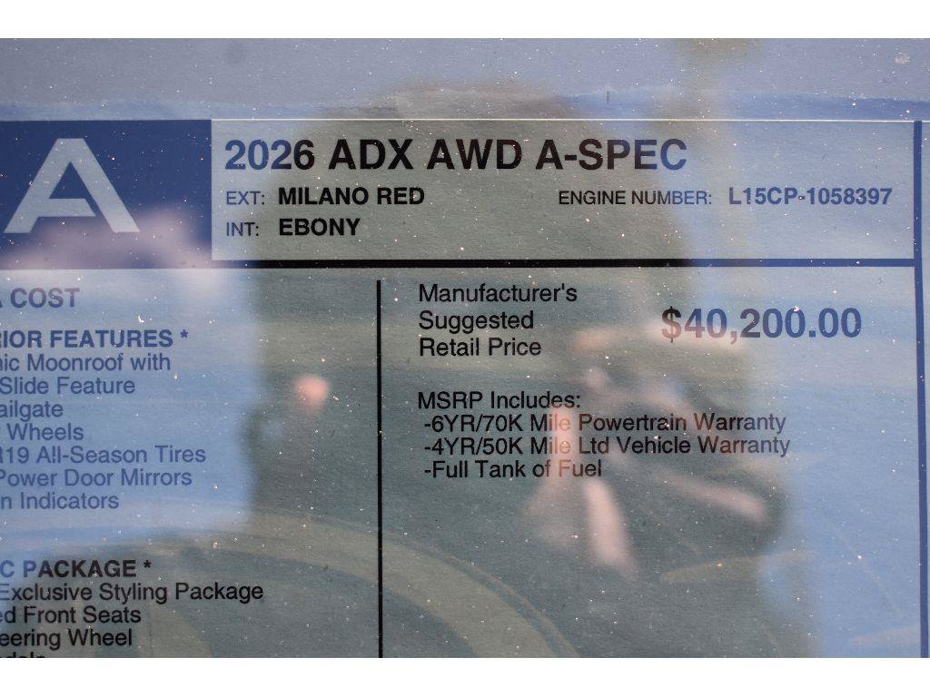 New 2026 Acura ADX A-Spec AWD/4WD image 38