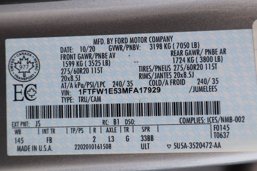 Used 2021 Ford F150 XLT w/ Equipment Group 302A High AWD/4WD image 34