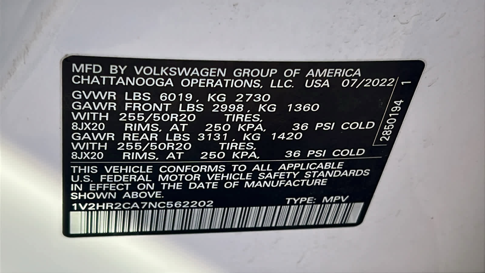 Used 2022 Volkswagen Atlas SE image 30
