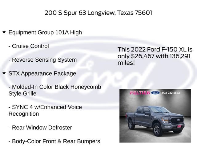 Certified 2022 Ford F150 XL w/ STX Appearance Package AWD/4WD image 5