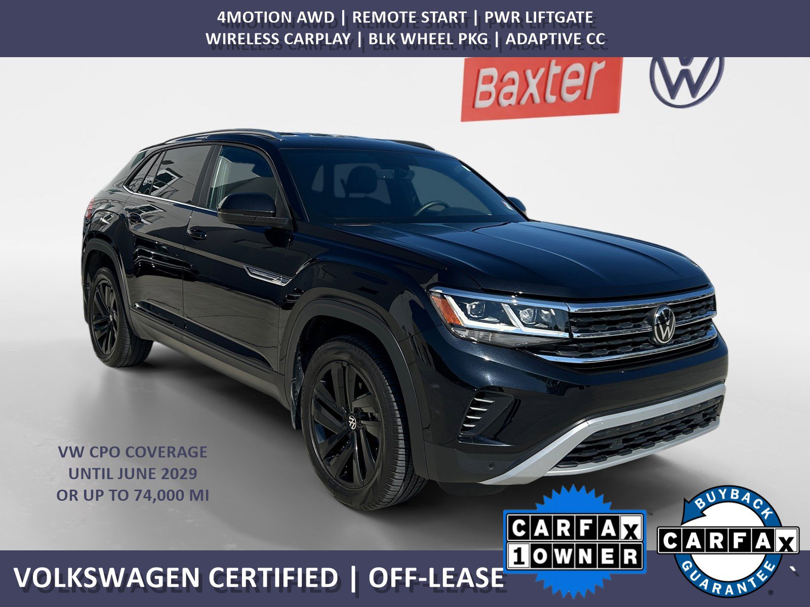 Certified 2023 Volkswagen Atlas Cross Sport SE w/ Black Wheel Package