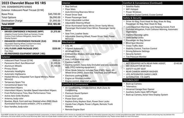 Used 2023 Chevrolet Blazer RS w/ Driver Confidence II Package image 23