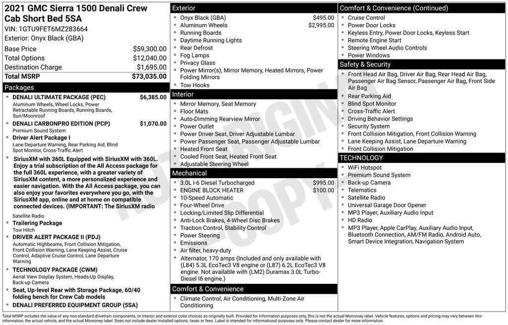 Used 2021 GMC Sierra 1500 Denali w/ Denali Ultimate Package AWD/4WD image 5