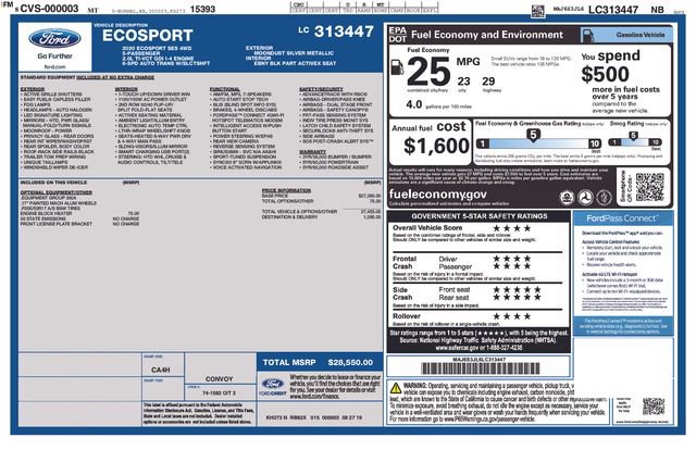 Used 2020 Ford EcoSport SES AWD/4WD image 15