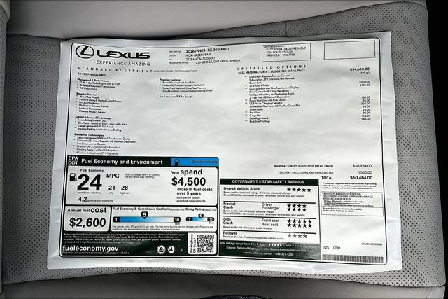 New 2026 Lexus RX 350 AWD image 14