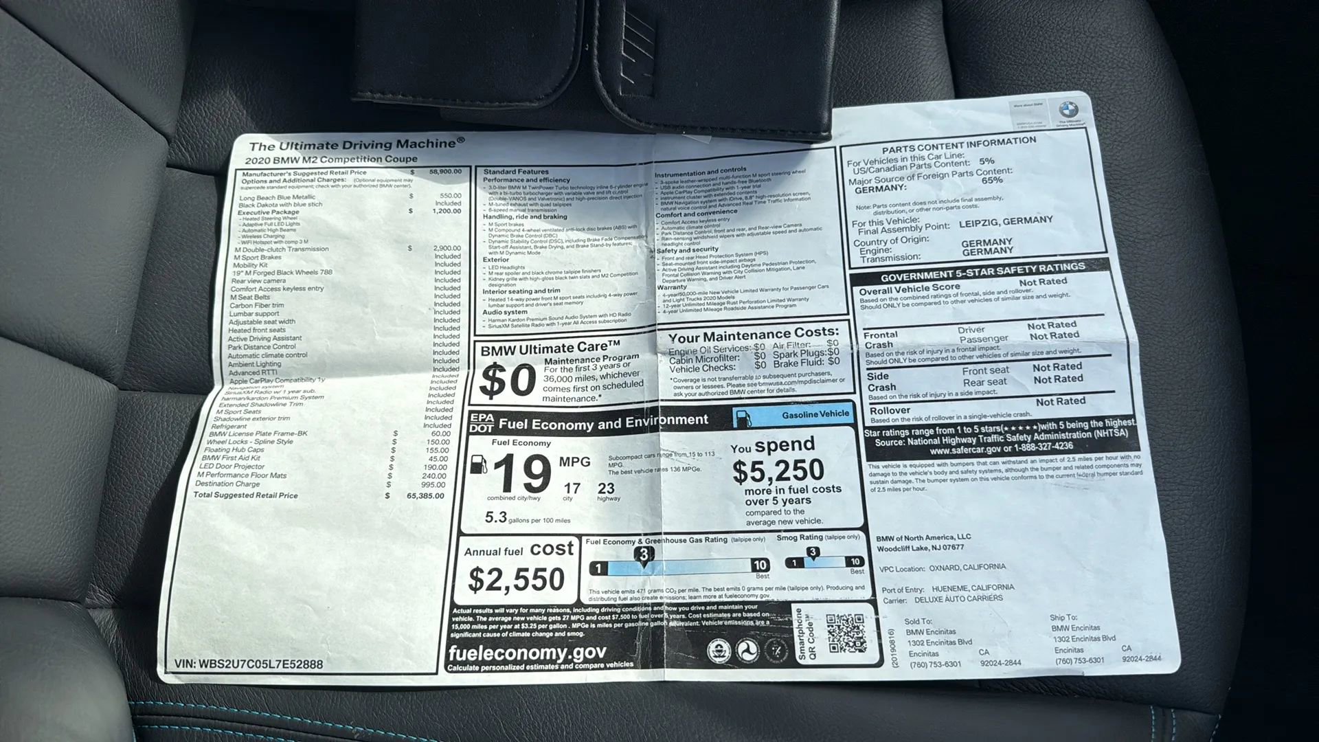 Used 2020 BMW M2 Competition w/ Executive Package image 28