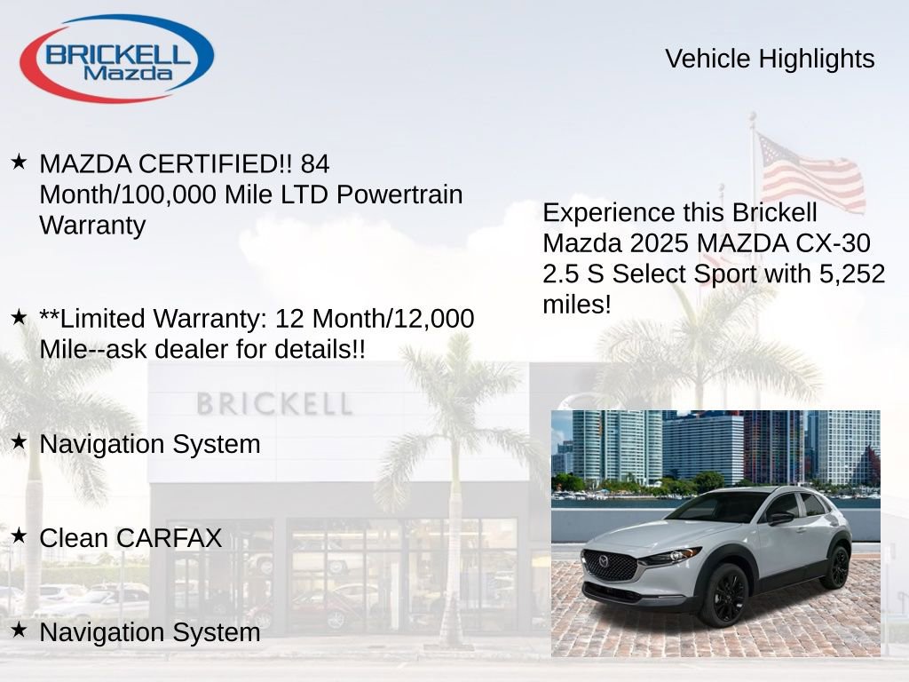 Used 2025 MAZDA CX-30 AWD 2.5 S w/ Select Sport Pkg image 13