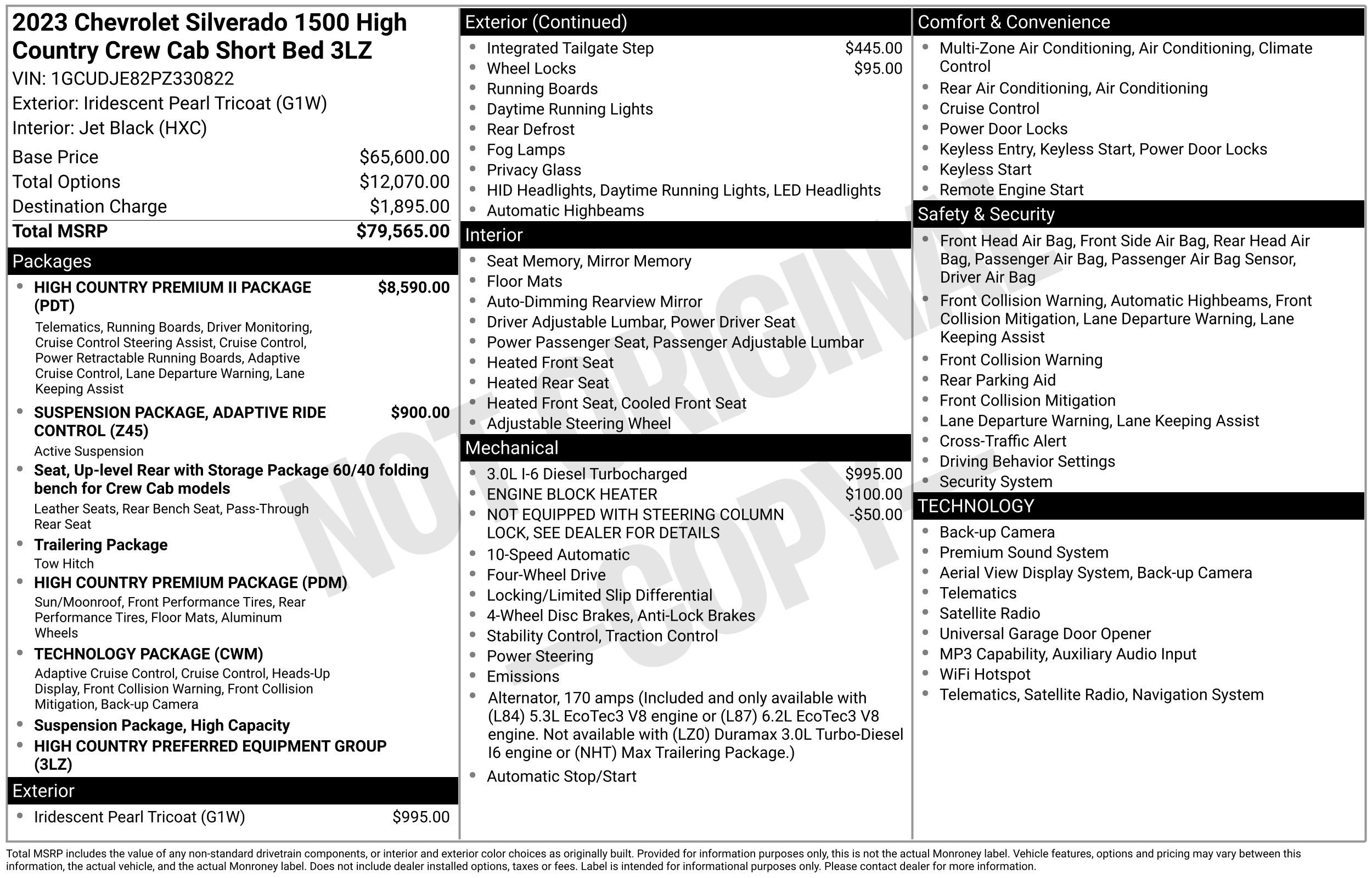 Used 2023 Chevrolet Silverado 1500 High Country AWD/4WD image 49