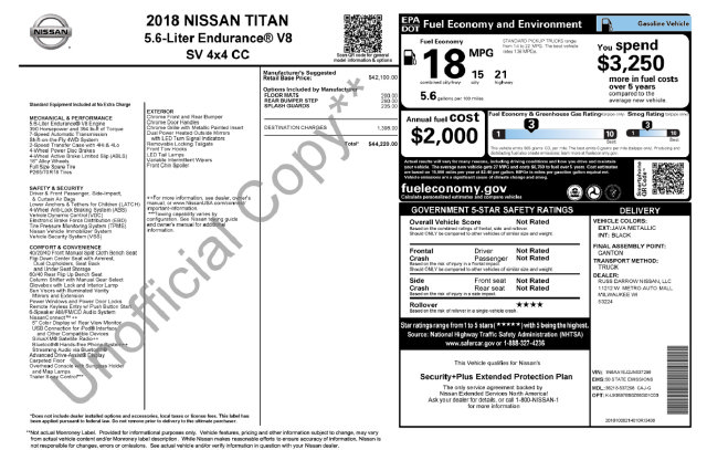 Used 2018 Nissan Titan SV AWD/4WD image 2