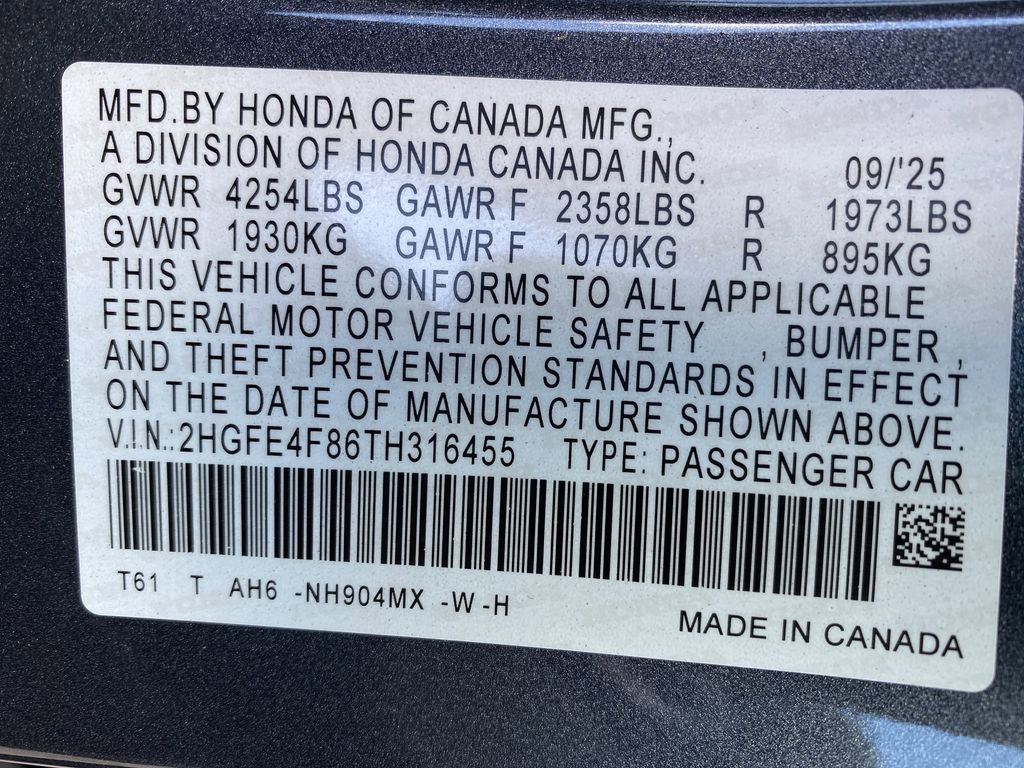 New 2026 Honda Civic Sport image 36