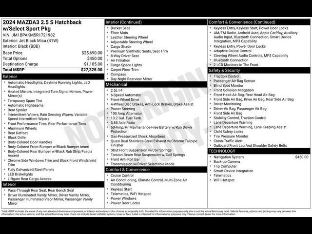 Used 2024 MAZDA MAZDA3 s image 2