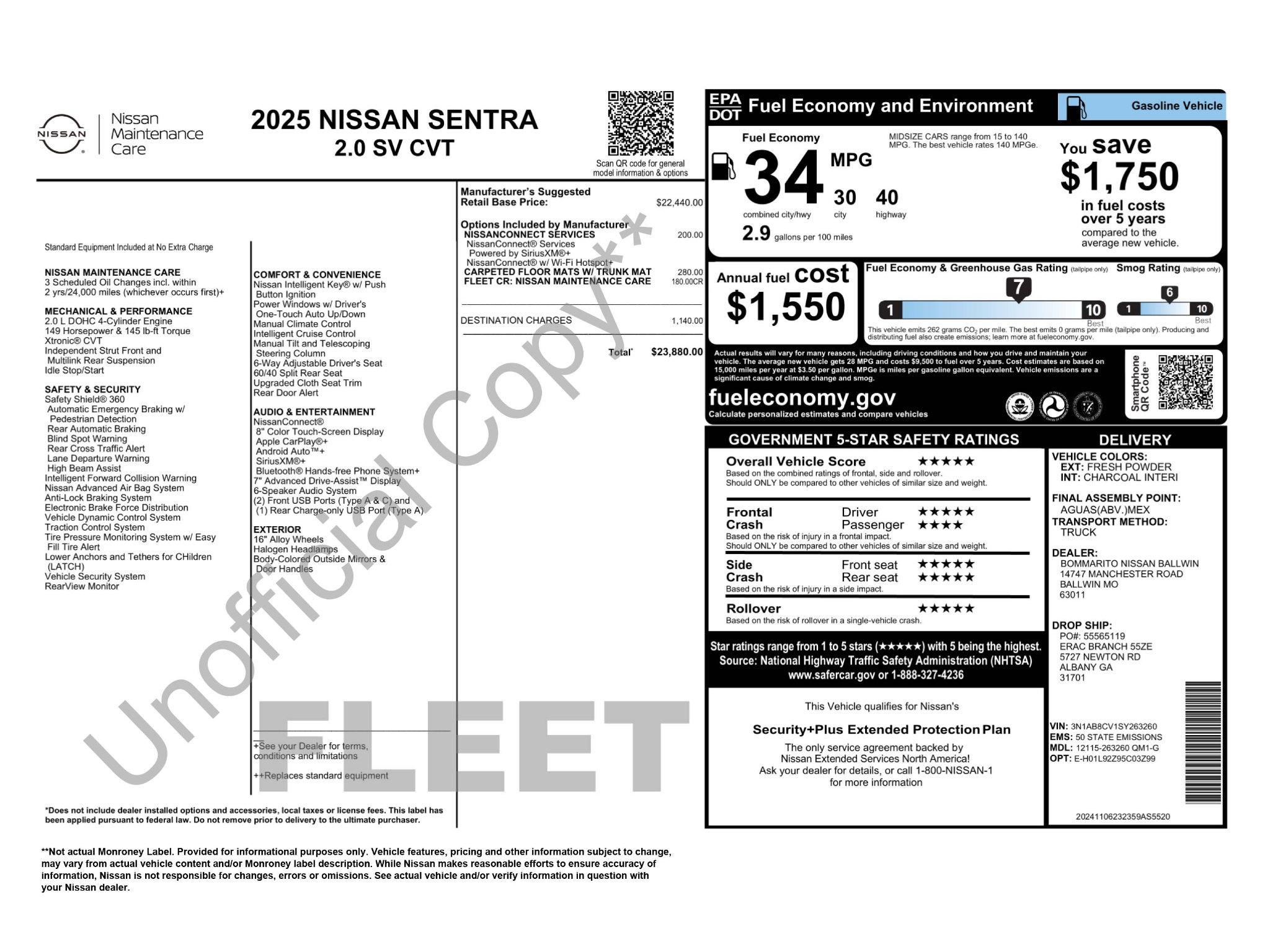 Used 2025 Nissan Sentra SV FWD image 2