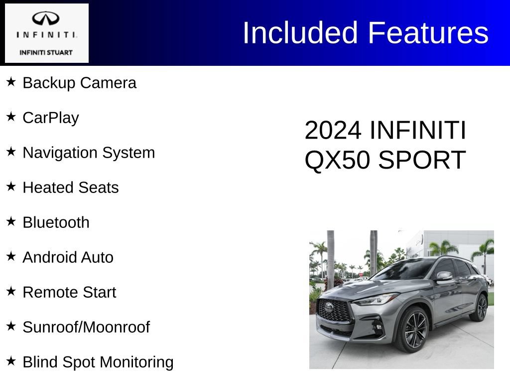 Certified 2024 INFINITI QX50 Sport FWD image 3