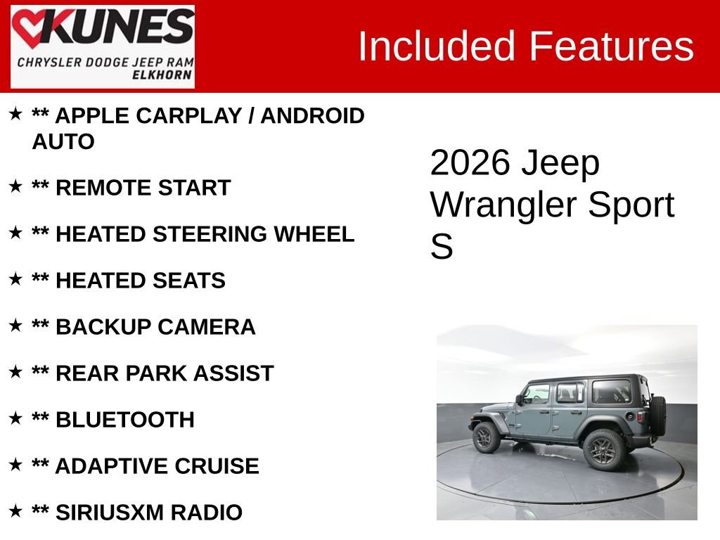 New 2026 Jeep Wrangler Sport S image 2