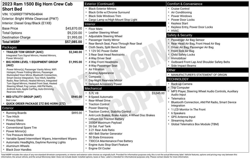 Used 2023 RAM 1500 Big Horn w/ Trailer Tow Group RWD image 5