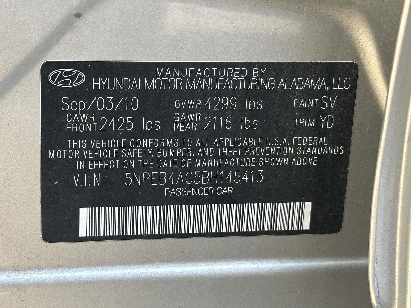Used 2011 Hyundai Sonata GLS FWD image 15