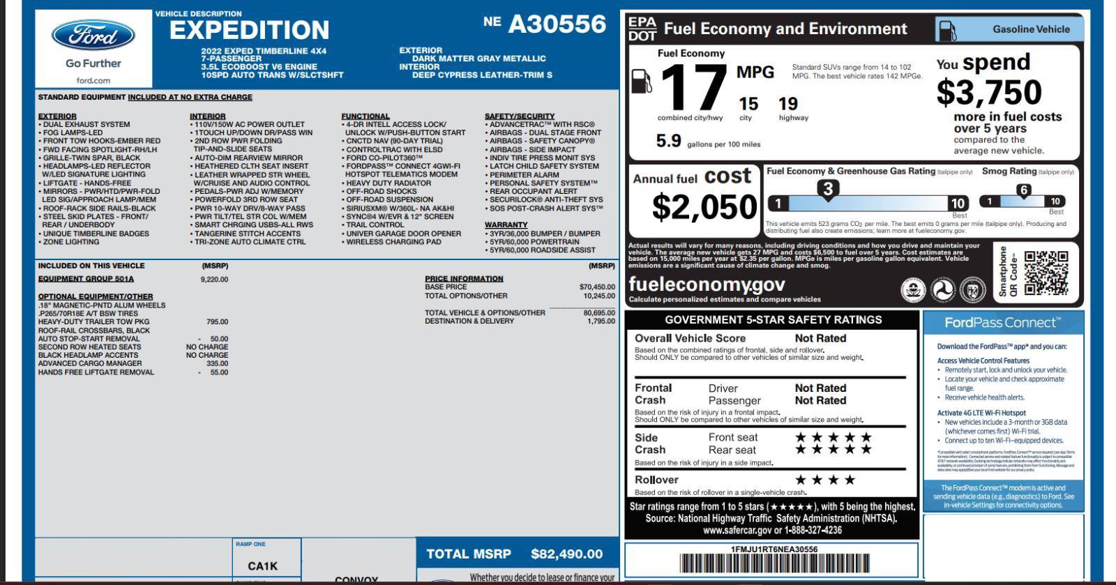 Certified 2022 Ford Expedition Timberline AWD/4WD image 2