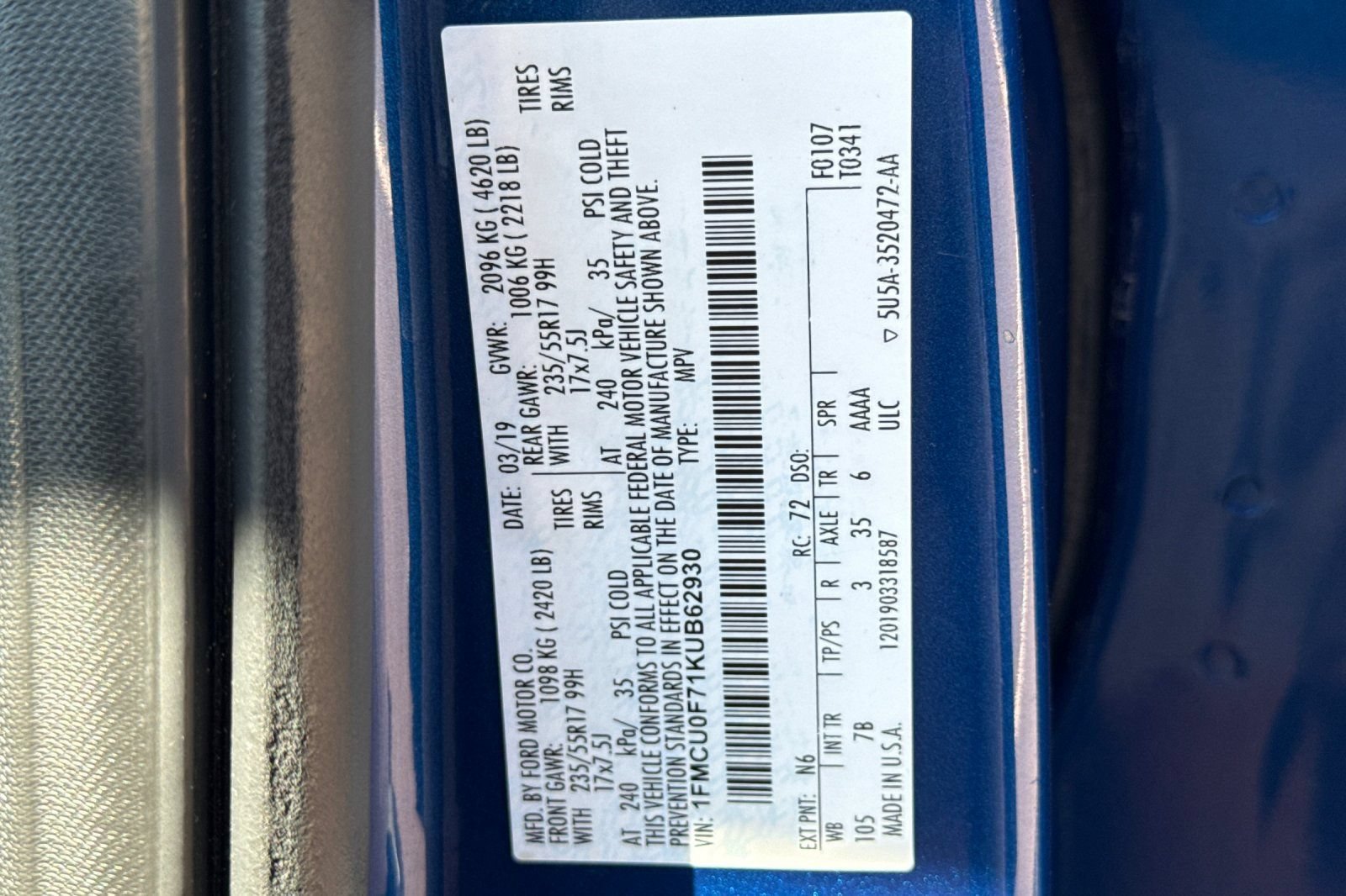 Used 2019 Ford Escape S FWD image 27