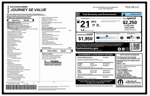 Used 2020 Dodge Journey SE w/ SE Popular Equipment Group image 21