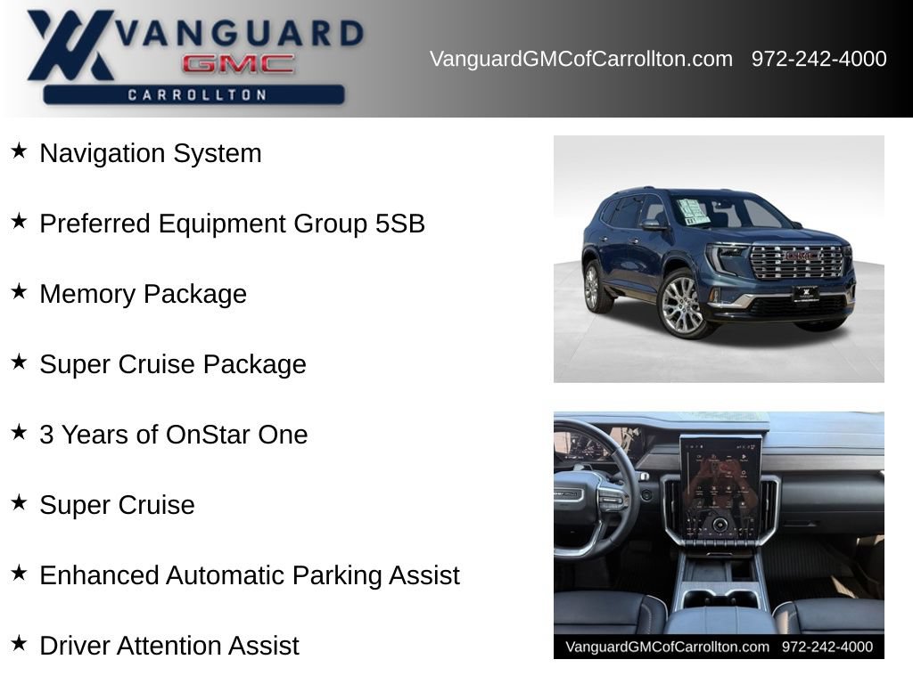 New 2026 GMC Acadia Denali w/ Super Cruise Package AWD/4WD image 6