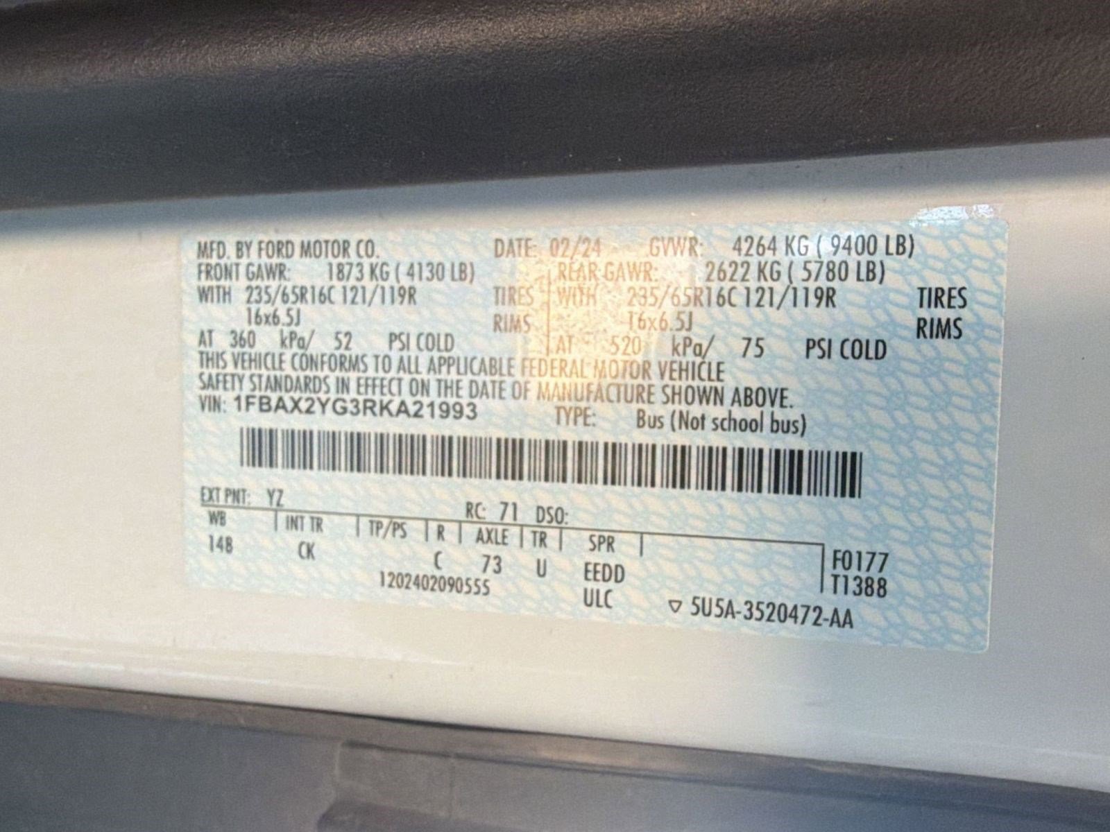 Used 2024 Ford Transit 350 XLT image 17