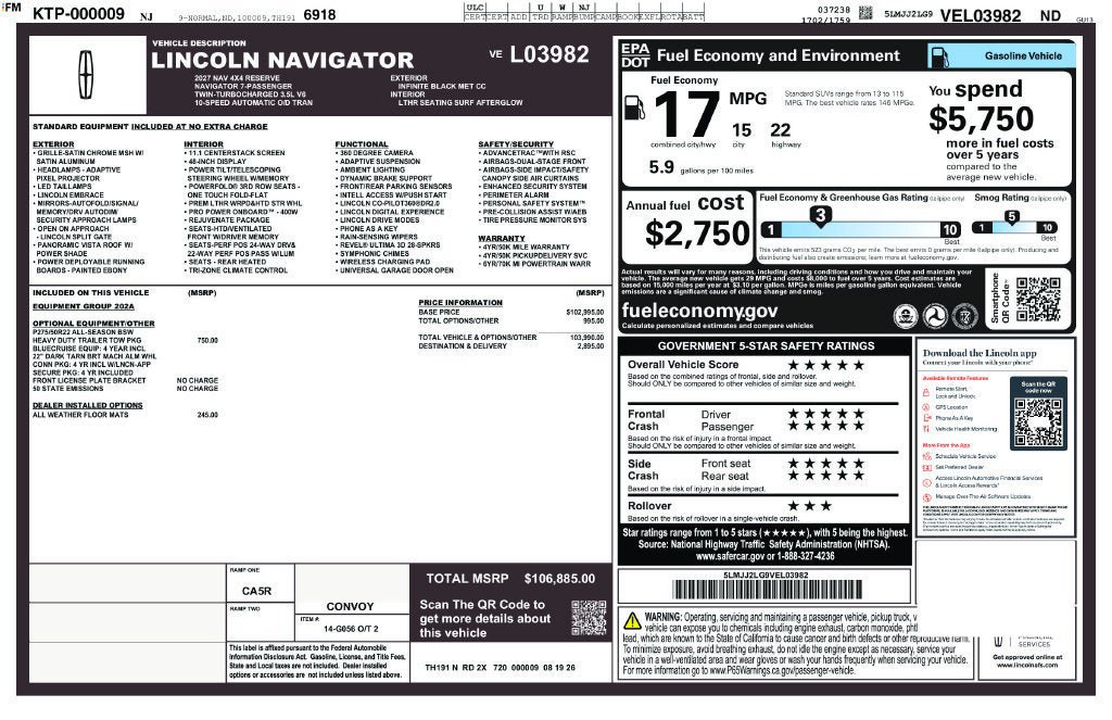 New 2027 Lincoln Navigator Reserve AWD/4WD image 4