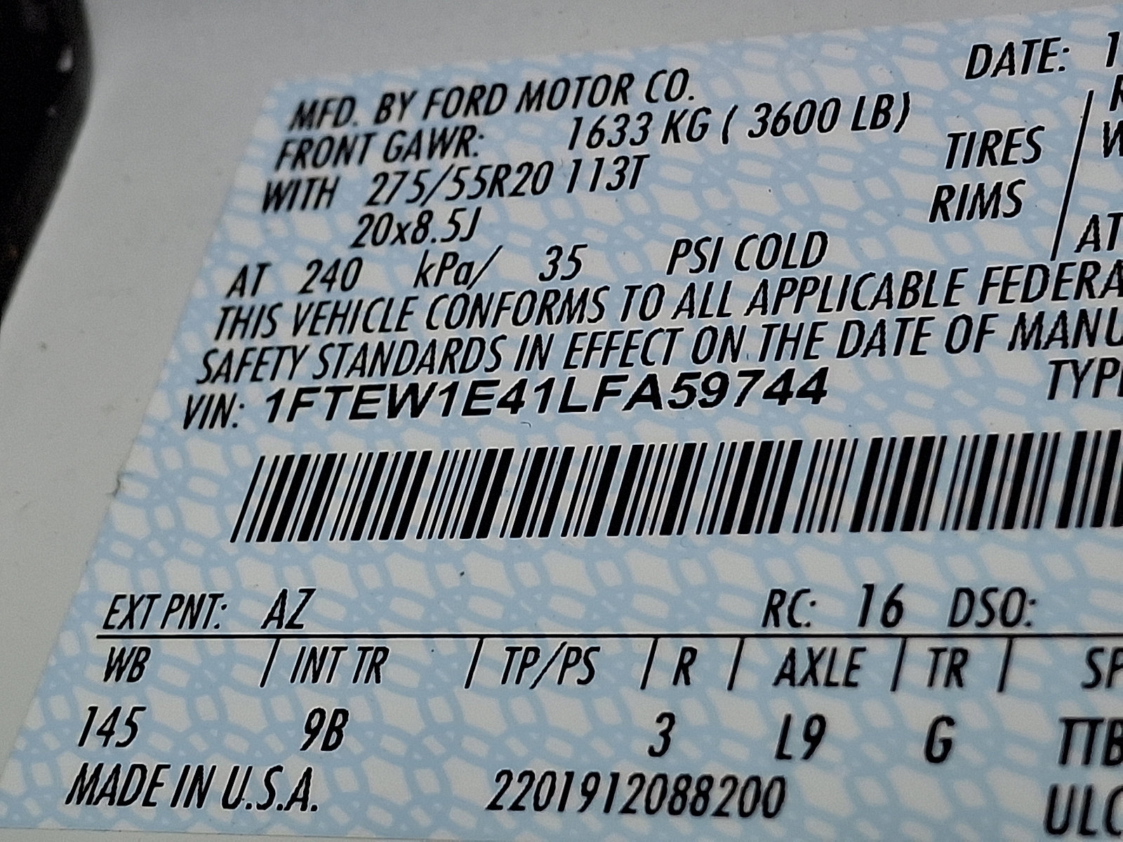 Used 2020 Ford F150 Platinum w/ Equipment Group 701A Luxury image 28