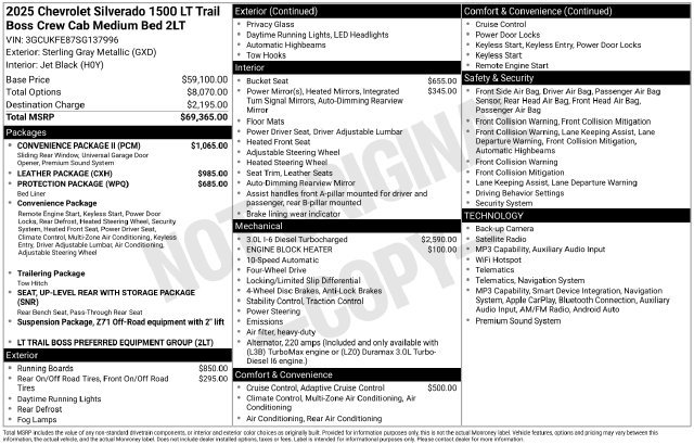 Certified 2025 Chevrolet Silverado 1500 LT Trail Boss w/ Convenience Package II AWD/4WD image 4
