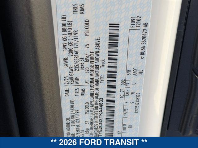 New 2026 Ford Transit 150 148 Medium Roof AWD image 20
