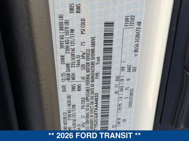 New 2026 Ford Transit 150 T150 AWD image 20