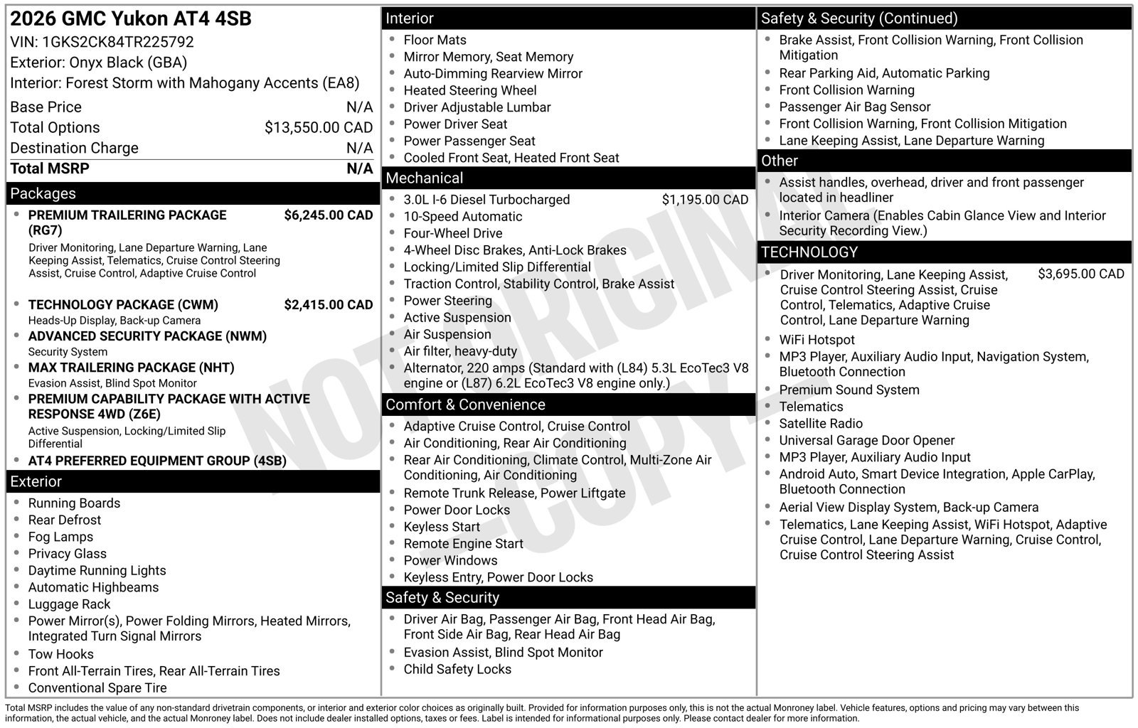 Used 2026 GMC Yukon AT4 w/ Premium Trailering Package AWD/4WD image 37