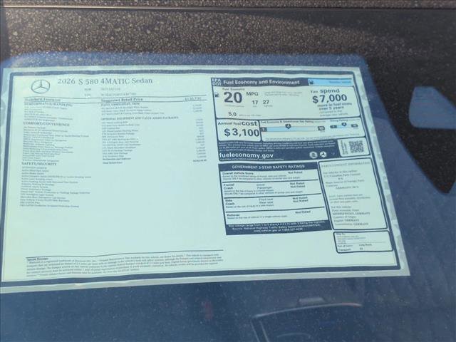 New 2026 Mercedes-Benz S 580 4MATIC Sedan image 18