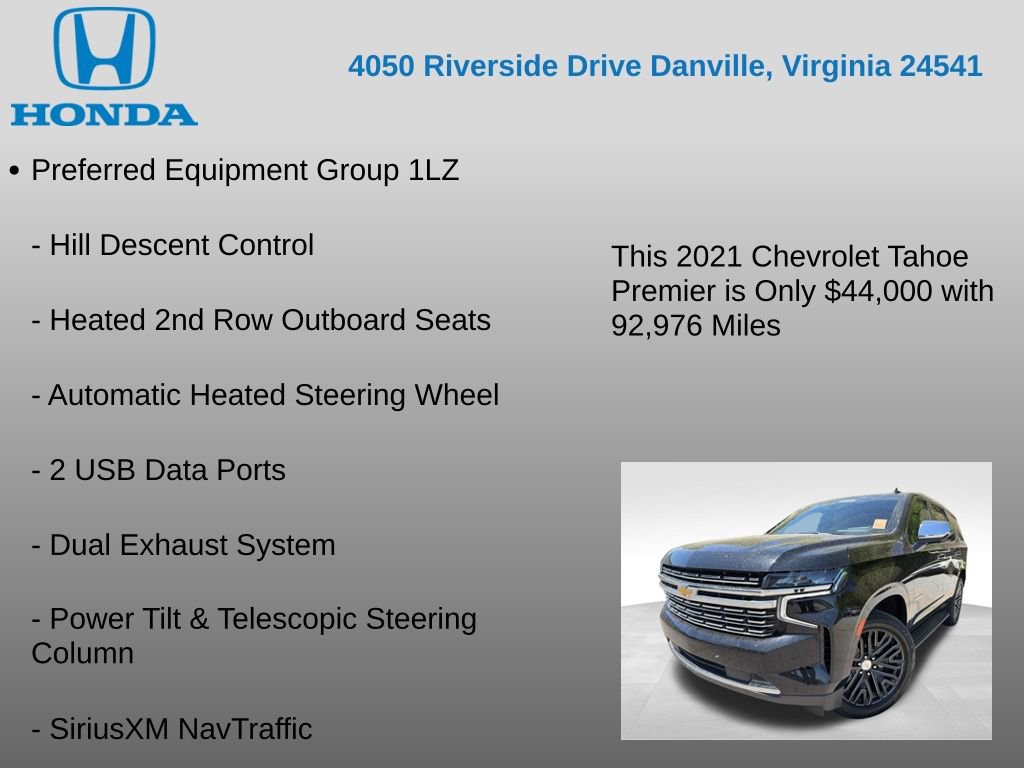 Used 2021 Chevrolet Tahoe Premier w/ Premium Package AWD/4WD image 17