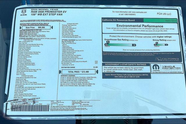 New 2025 RAM ProMaster 3500 FWD image 16