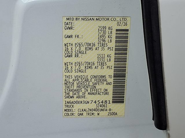 Used 2016 Nissan Frontier SV w/ SV Value Truck Package RWD image 9