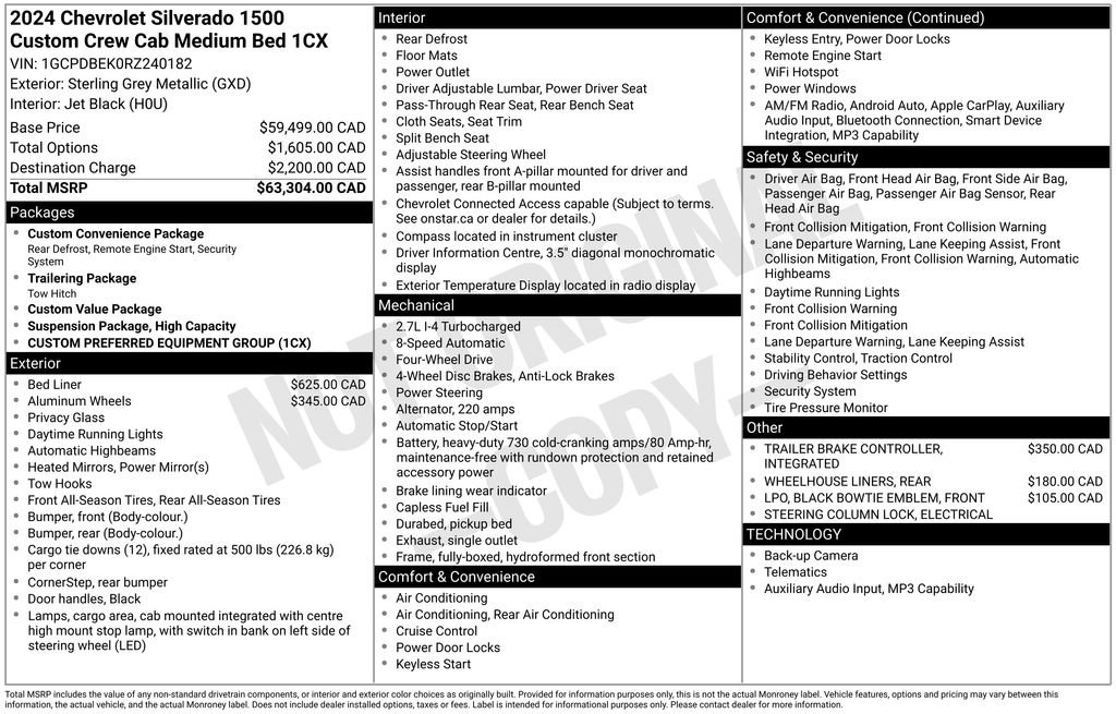 Used 2024 Chevrolet Silverado 1500 Custom AWD/4WD image 16