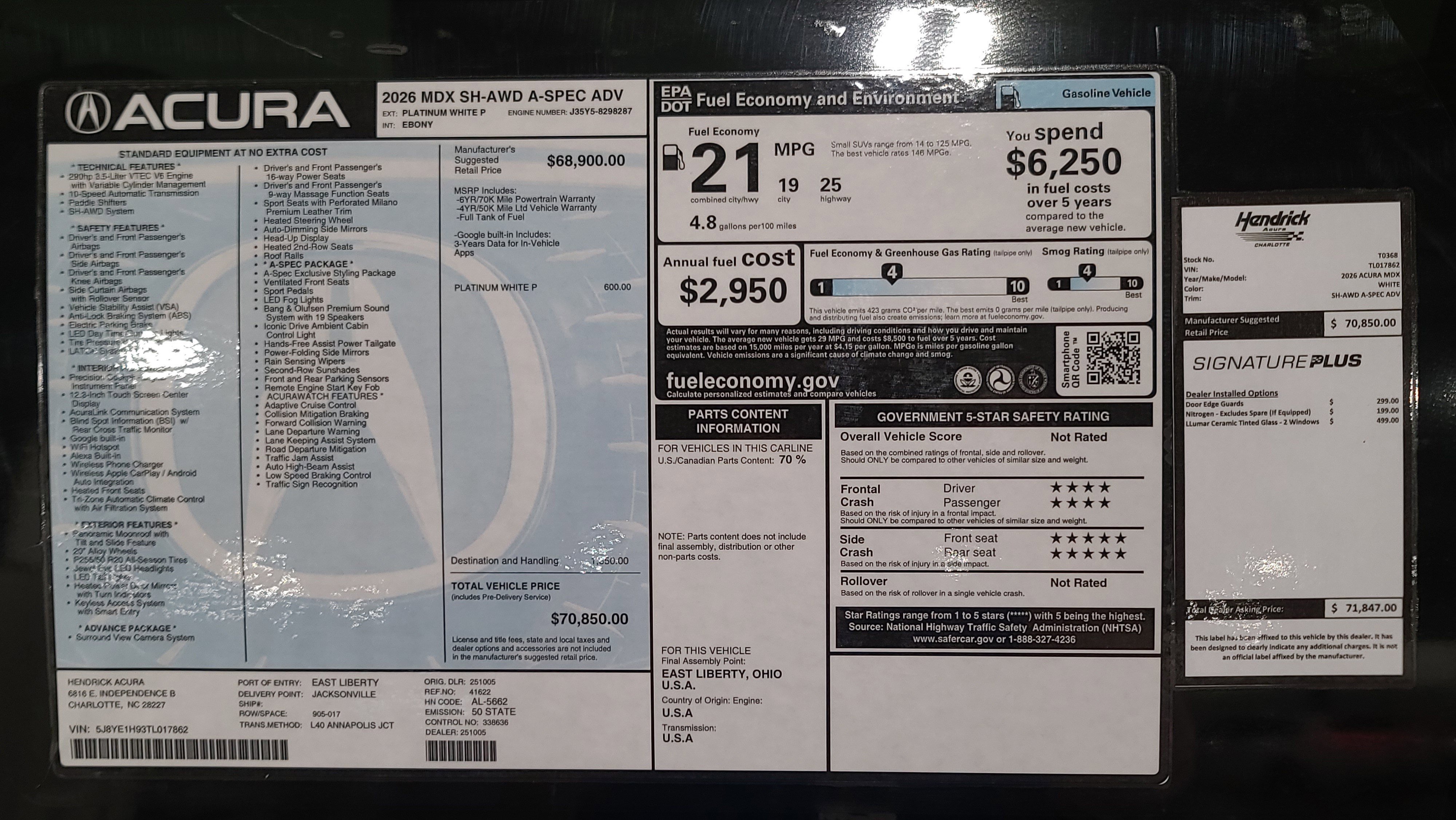 Used 2026 Acura MDX A-Spec image 35