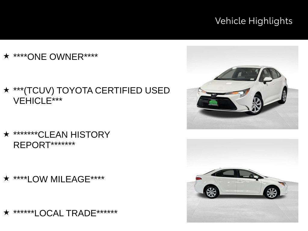 Certified 2023 Toyota Corolla LE w/ Carpet Mat Package (TMS) FWD image 42