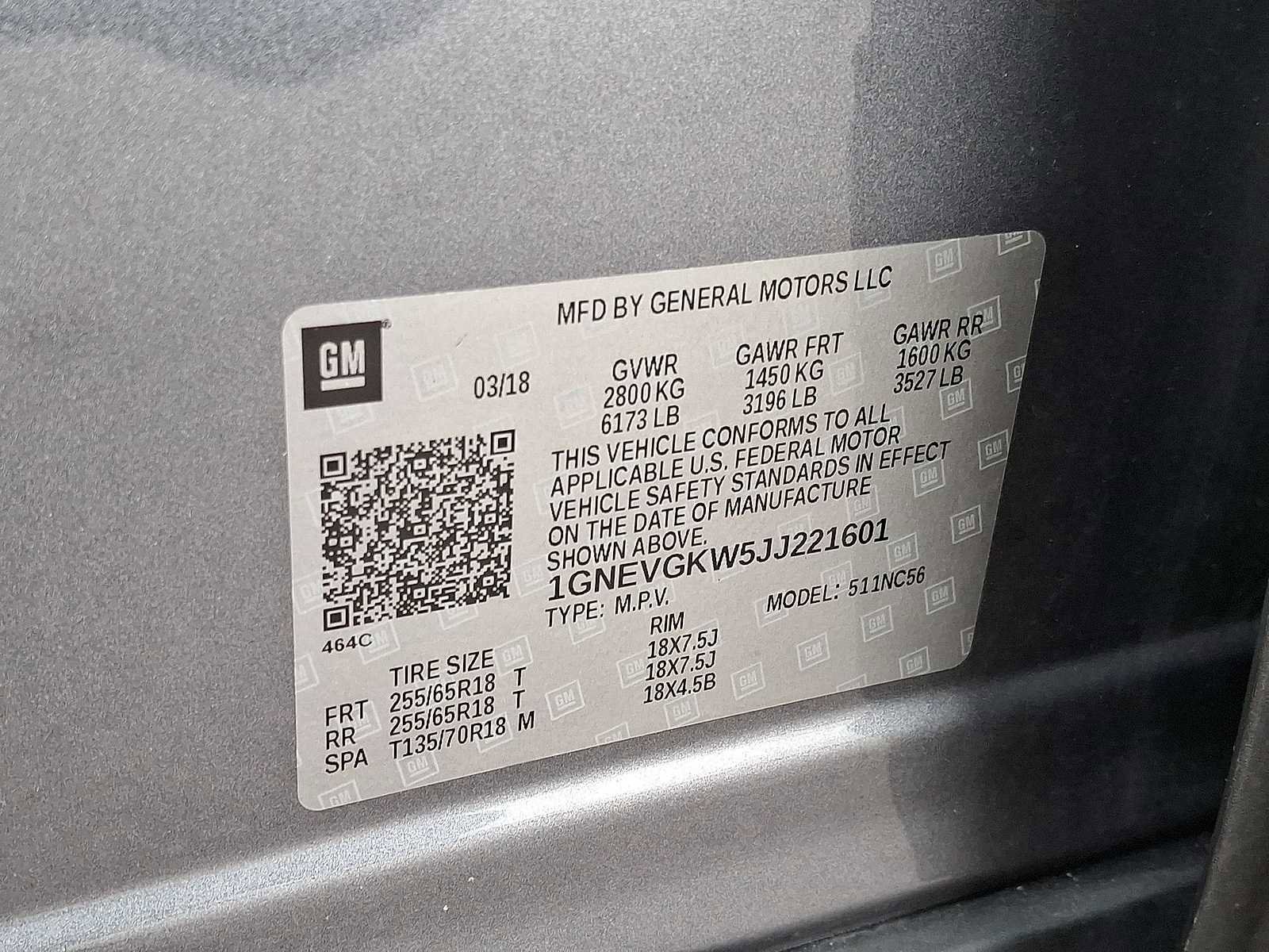 Certified 2018 Chevrolet Traverse LT image 39