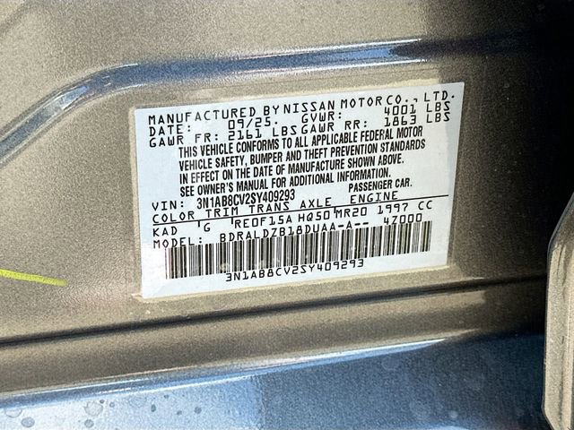 New 2025 Nissan Sentra SV w/ All-Weather Package image 8