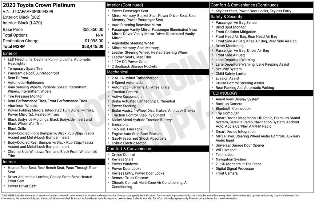 Certified 2023 Toyota Crown Platinum AWD/4WD image 28