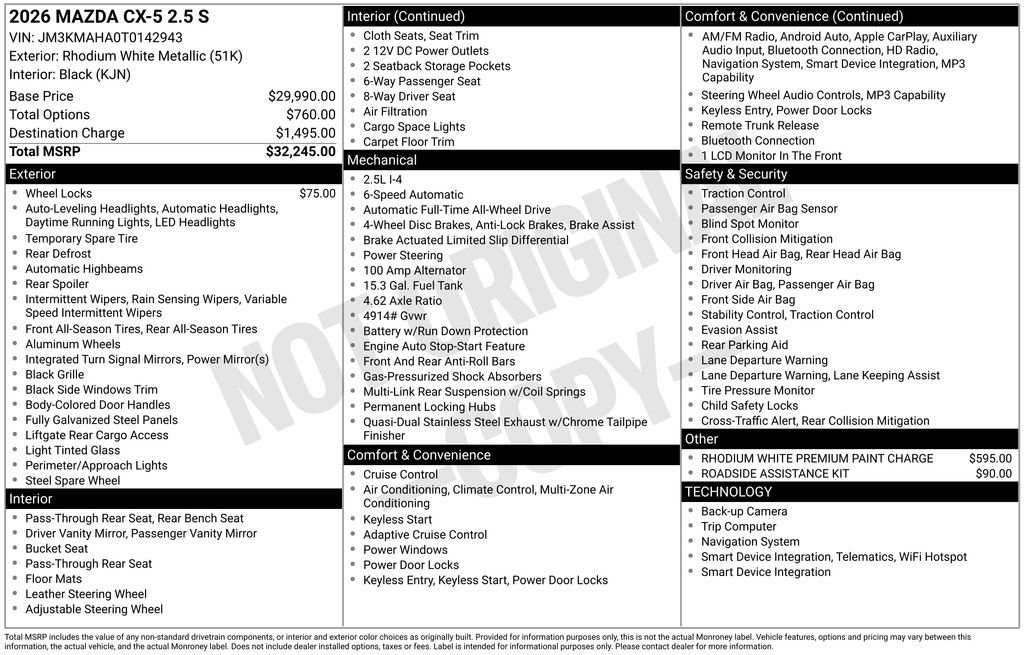 New 2026 MAZDA CX-5 AWD 2.5 S image 34