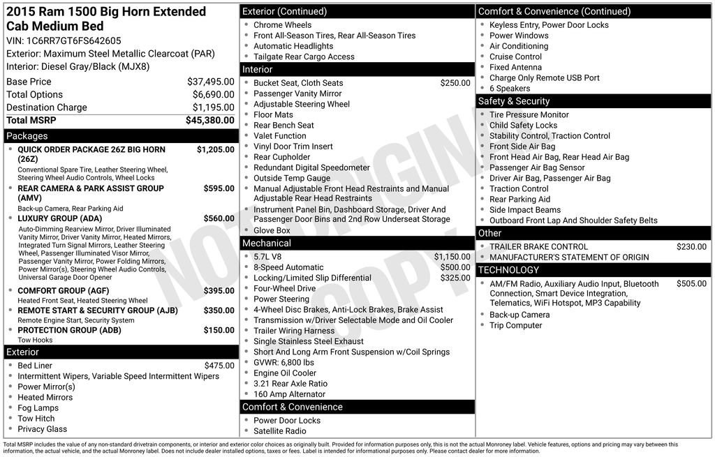 Used 2015 RAM 1500 Big Horn image 4