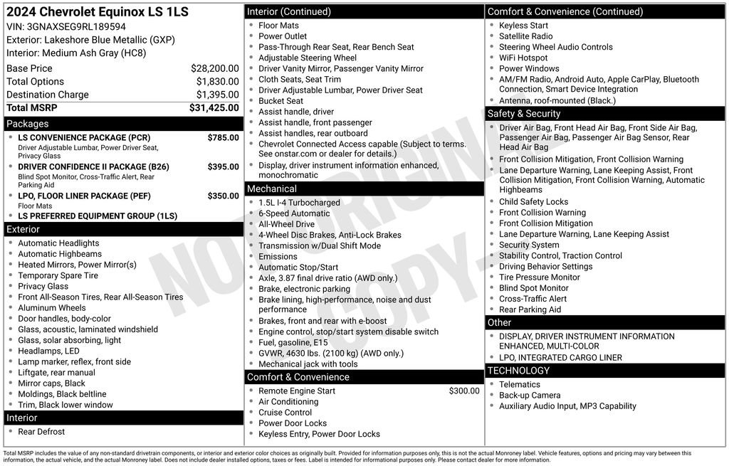 Used 2024 Chevrolet Equinox LS w/ LS Convenience Package AWD/4WD image 11