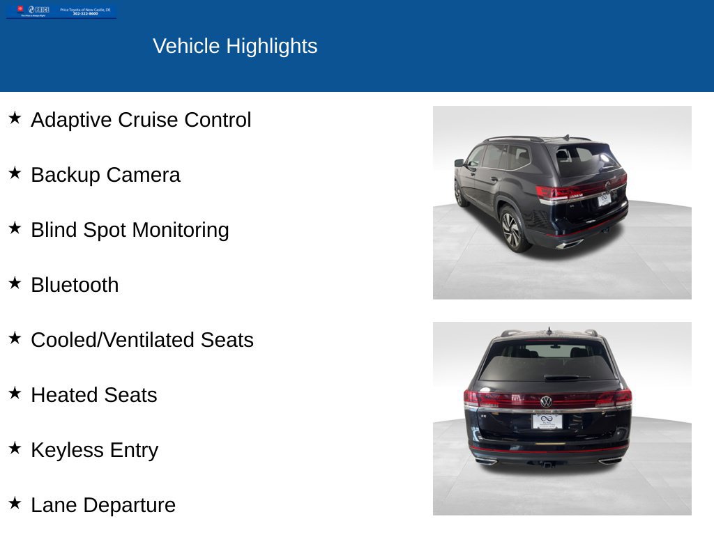 Used 2025 Volkswagen Atlas SE AWD/4WD image 2