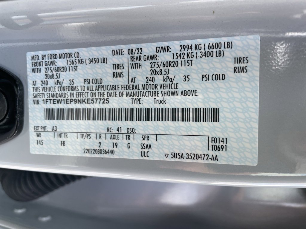 Used 2022 Ford F150 XLT w/ Equipment Group 302A High image 44