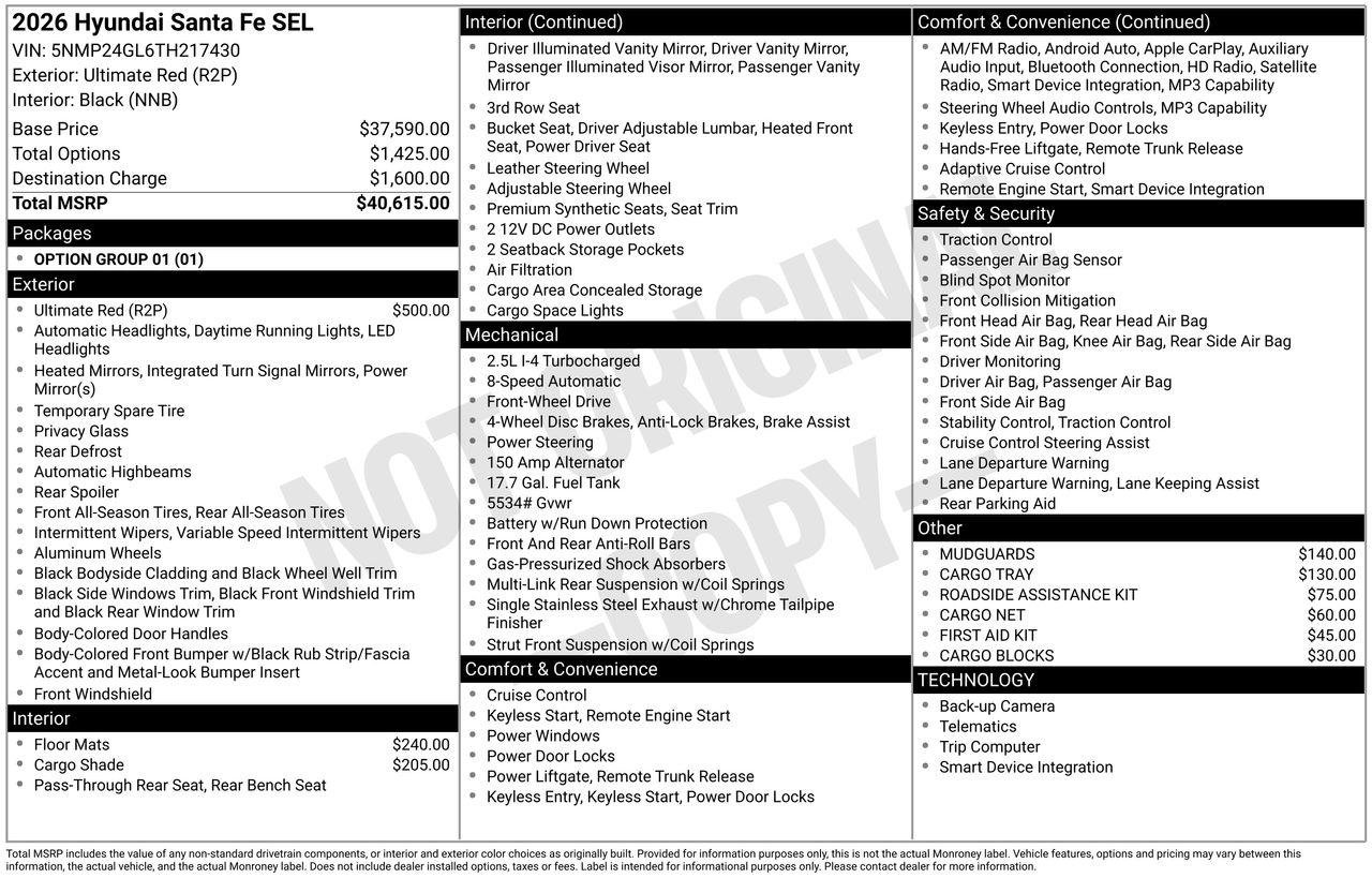 New 2026 Hyundai Santa Fe SEL FWD image 7