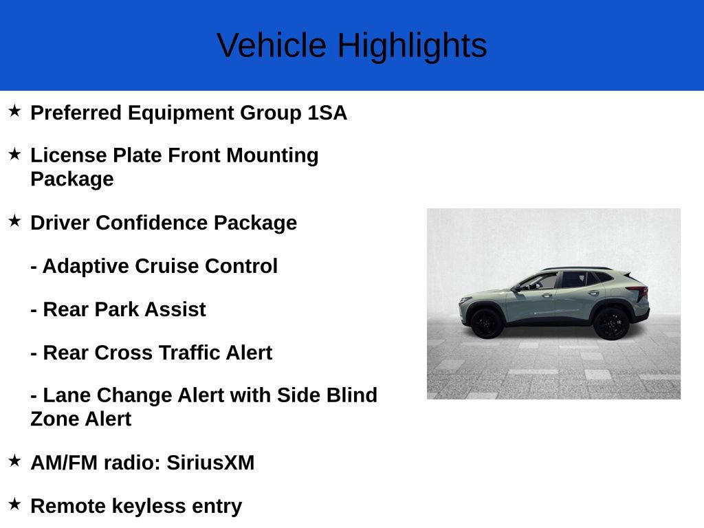 New 2026 Chevrolet Trax ACTIV w/ Driver Confidence Package FWD image 2