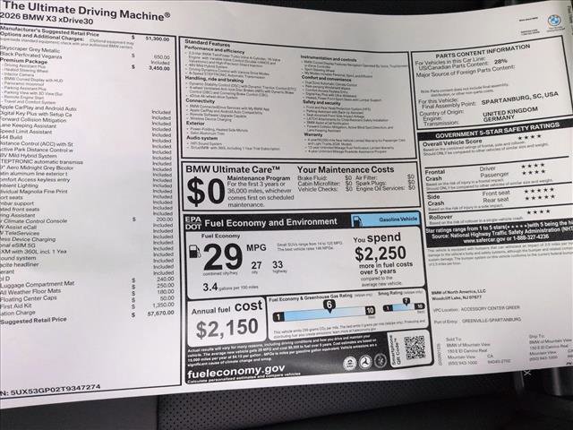 New 2026 BMW X3 xDrive30 w/ Premium Package image 20