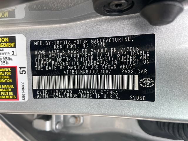Used 2018 Toyota Camry LE FWD image 30